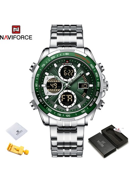 Ssgn-Box Yeni Navıforce Moda Askeri Saatler Erkekler Için Lüks Orijinal Spor Kronograf Izle Su Geçirmez Kuvars Kol Saati Saat Hediye (Yurt Dışından)