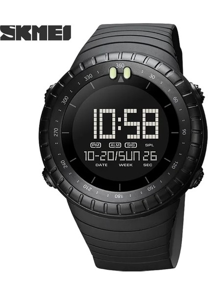 Siyah Moda Spor Dijital Saat Erkekler Su Geçirmez Chrono Alarm Açık Elektronik Saat Adam Skmeı Askeri Kol Saati Relogio Masculino (Yurt Dışından)