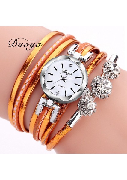 Mavi Duoya Marka Bilezik Saatler Kadınlar Için Lüks Gümüş Kristal Saat Kuvars Izle Moda Bayanlar Vintage Yaratıcı Kol Saatleri (Yurt Dışından) fırsatları
