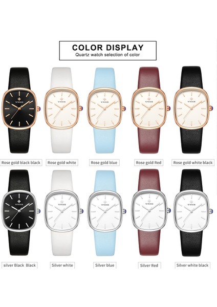 Gül Siyah Kara Kutu Wwoor 2022 Kadın Izle Moda Deri Kuvars Bilezik Izle Üst Marka Lüks Su Geçirmez Bayanlar Kol Saati Montre Femme Feminino (Yurt Dışından) fiyatları