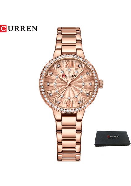 Gül Altın Kutusu Curren Kuvars Kadın Izle Su Geçirmez Lüks Marka Izle Kadınlar Için Zarif Bayanlar Bilezik Izle Saat Kadın Kızlar Kol Saatleri (Yurt Dışından)