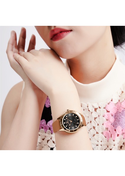 NF5020-GGY Navıforce 2022 Yeni Varış Kadın Lüks Quartz Saat Bayanlar Moda Rahat Bilezik Izle Deri Kol Saati Montre Femme (Yurt Dışından) indirimleri