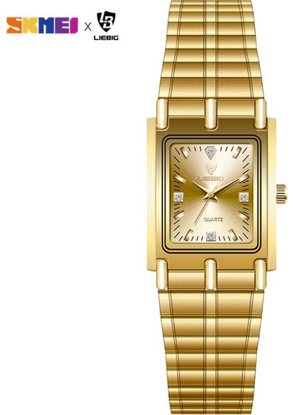 Kadınlar Gold1 2022 Lüks Altın Çelik Bilezik Kol Saatleri Kadın Erkek Saat Altın Kuvars Izle Erkekler Kadınlar Için Saatler Relogio Masculino L1018 (Yurt Dışından)