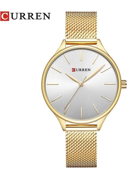 Altın Beyaz Curren Marka Sıcak Satış Basit Saatler Kadın Moda Elbise Bayanlar Bilezik Izle Gül Altın Kol Saatleri Hediyeler Relogios Feminino (Yurt Dışından)