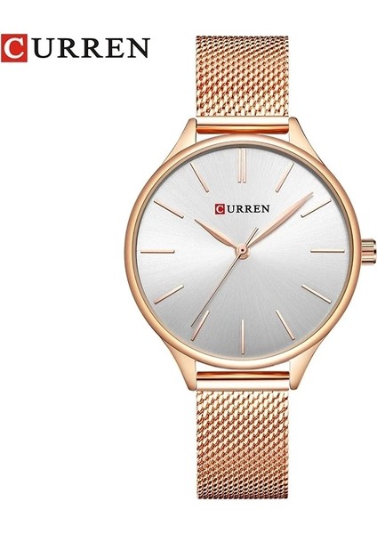 Altın Beyaz Curren Marka Sıcak Satış Basit Saatler Kadın Moda Elbise Bayanlar Bilezik Izle Gül Altın Kol Saatleri Hediyeler Relogios Feminino (Yurt Dışından)