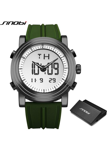 11S9368G14 Sınobı Spor Erkek Kuvars Dijital Bilek Saatler Erkek Stok Izle Tarihi Su Geçirmez Kronograf Koşu Erkek Saatleri Montres Femmes (Yurt Dışından)