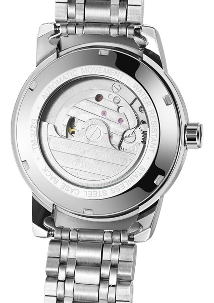 M4S1 Forsininng Mekanik Erkek Izle Üst Markalar Tourbillon Su Geçirmez Takvim Paslanmaz Çelik Kayış ile Moda Kol Saati (Yurt Dışından)