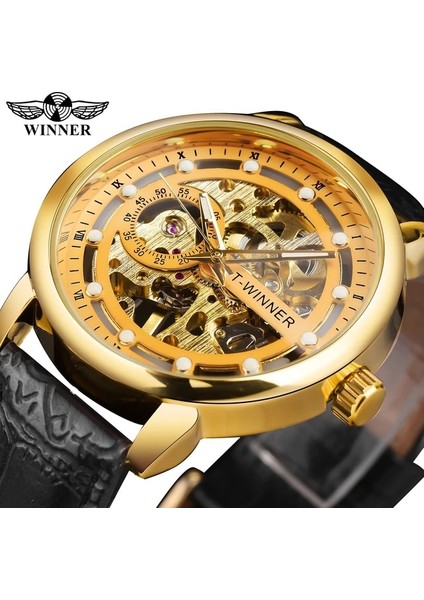 GMT1240-5 Kazanan Altın Siyah Izle Erkekler Için Lüks Mekanik Kol Saati Kraliyet Tasarım Retro Adam Saatler Aydınlık Saat Relogio (Yurt Dışından)