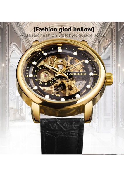 GMT1240-5 Kazanan Altın Siyah Izle Erkekler Için Lüks Mekanik Kol Saati Kraliyet Tasarım Retro Adam Saatler Aydınlık Saat Relogio (Yurt Dışından) modelleri