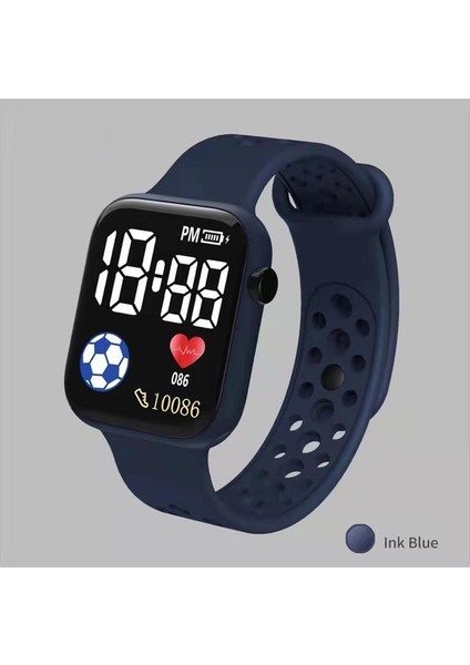 Mavi Erkek Spor Elektronik Saat LED Akıllı Gece Lambası Erkekler Kadınlar Için Ekran Çocuk Kol Saati Koşu Spor Bileklik Sıcak (Yurt Dışından)