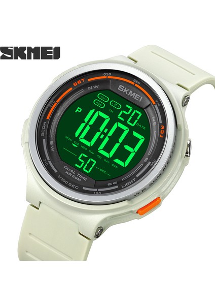 Siyah Skmeı Yeni Elektronik Saat Erkekler Spor Dijital Hareket Izle LED Işık Su Geçirmez 2 Zaman Kronometre Çalar Saat Relojio Masculino (Yurt Dışından)