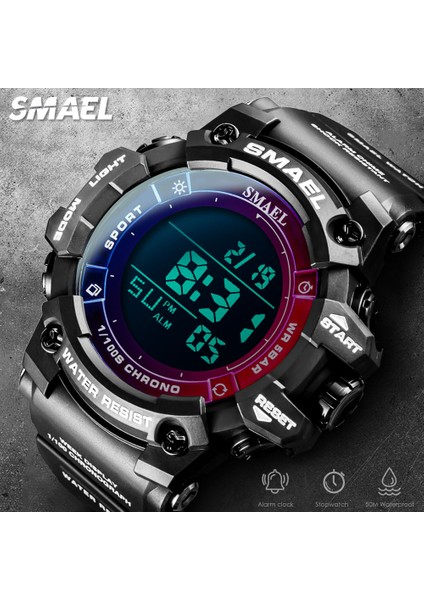 Orange-Box Smael Erkek Dijital Saatler Askeri Spor Su Geçirmez Kol Saati LED Arka Işık Çalar Saat Relogio Masculino Часы Мужские 8046 (Yurt Dışından) fiyatları