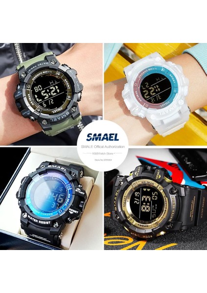 Orange-Box Smael Erkek Dijital Saatler Askeri Spor Su Geçirmez Kol Saati LED Arka Işık Çalar Saat Relogio Masculino Часы Мужские 8046 (Yurt Dışından) indirimleri