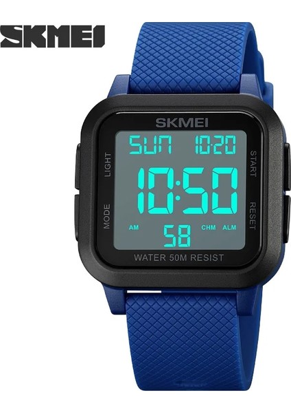 Mavi Siyah Dijital Hareket Izle Erkek Kronometre Geri Sayım LED Işık 5bar Su Geçirmez Kol Saati Tarih Saat Reloj Hombre Skmeı Montre Homme (Yurt Dışından) indirimleri