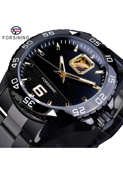 GMT1172-7 Forsining Yeni Varış Otomatik Mekanik Erkek Saatler Yaratıcı Kadran Paslanmaz Çelik Su Geçirmez Lumionus El Moda Adam Saat (Yurt Dışından)