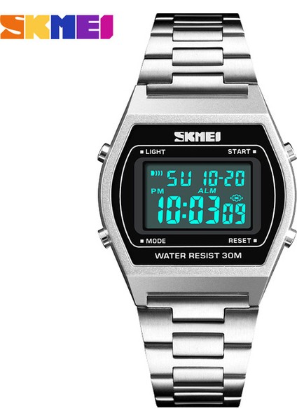 Gümüş Skmeı 1328 Üst Marka Lüks Dijital Saat Erkek Kadın Açık Spor Su Geçirmez LCD Çalar Saat Saat Siyah Gül Altın Bilek Saatler (Yurt Dışından)