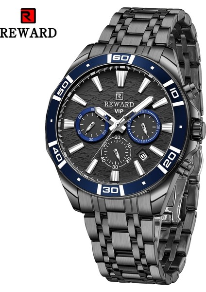 RD81134M-I Kutusu Ödül Erkek Saatler Su Geçirmez Aydınlık Kuvars Kol Saati Iş Paslanmaz Çelik Kayış Hediye Kutusu ile (Yurt Dışından) fiyatları