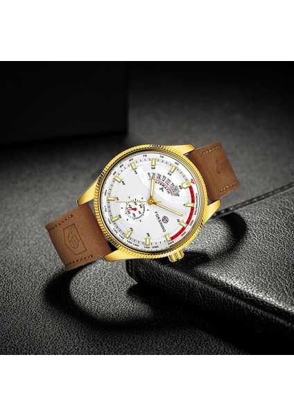 Siyah Altın Forsining Erkek Saatler Moda Deri Takvim Otomatik Mekanik Izle Günlük Spor Erkek Kol Saati Montre Homme (Yurt Dışından) fiyatları