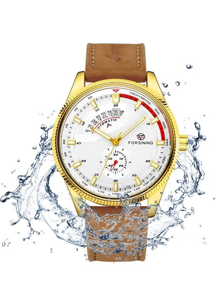 Siyah Altın Forsining Erkek Saatler Moda Deri Takvim Otomatik Mekanik Izle Günlük Spor Erkek Kol Saati Montre Homme (Yurt Dışından) modelleri