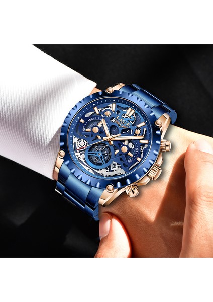 Gümüş Siyah Lıge 2022 Askeri Su Geçirmez Hollow Erkek Saatler Üst Marka Spor Kuvars Izle Erkekler Için Çok Fonksiyonlu Saat Relogio Masculino + Kutu (Yurt Dışından) fiyatları