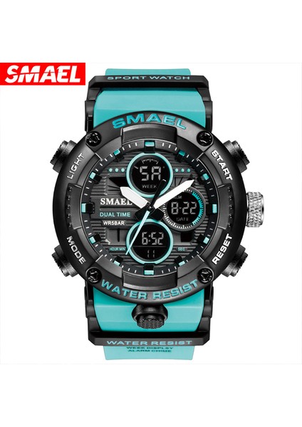 Siyah Beyaz Smael Erkekler Spor Saatler Büyük Arama Çift Ekran LED Dijital Açık Askeri Su Geçirmez Saatler Çok Fonksiyonlu Moda Izle Adam (Yurt Dışından) fiyatları