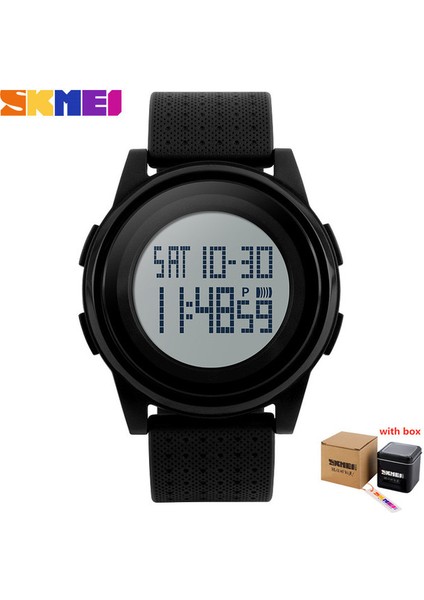 Siyah Wt Kutusu ile Skmeı Erkek Kadın LED Dijital Saat Spor Ince Saatler Su Geçirmez Erkek Kadın Kol Saatleri Relogio Masculino Feminino Saat 1206 (Yurt Dışından)