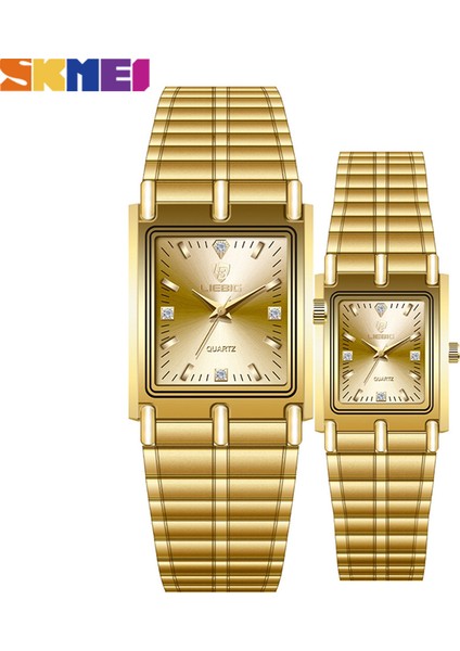 Kutu ile Men5 2022 Lüks Altın Çelik Bilezik Kol Saatleri Kadın Erkek Saat Erkekler Kadınlar Için Altın Kuvars Izle Saatler Relogio Masculino L1018 (Yurt Dışından) fiyatları