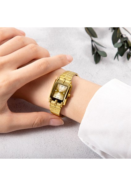 Kutu ile Men5 2022 Lüks Altın Çelik Bilezik Kol Saatleri Kadın Erkek Saat Erkekler Kadınlar Için Altın Kuvars Izle Saatler Relogio Masculino L1018 (Yurt Dışından) fırsatları