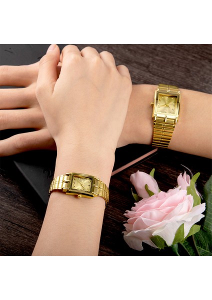 Kutu ile Men5 2022 Lüks Altın Çelik Bilezik Kol Saatleri Kadın Erkek Saat Erkekler Kadınlar Için Altın Kuvars Izle Saatler Relogio Masculino L1018 (Yurt Dışından) indirimleri