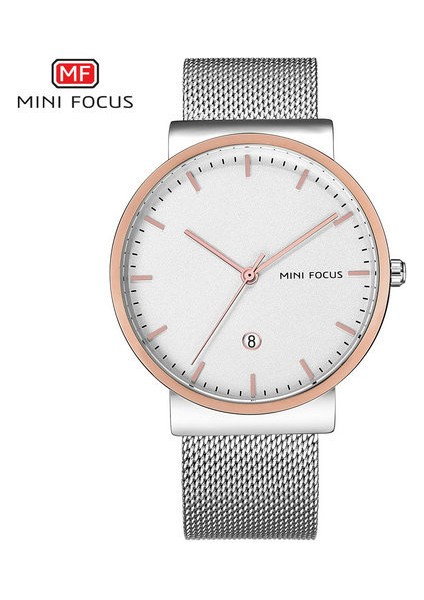 Rgwhıte Mını Focus 2019 Moda Minimalist Kuvars Erkek Saatler Üst Marka Lüks Ultra Ince Örgü Kayış Tarihi Mavi Kadran Kentsel Modern Saat (Yurt Dışından)