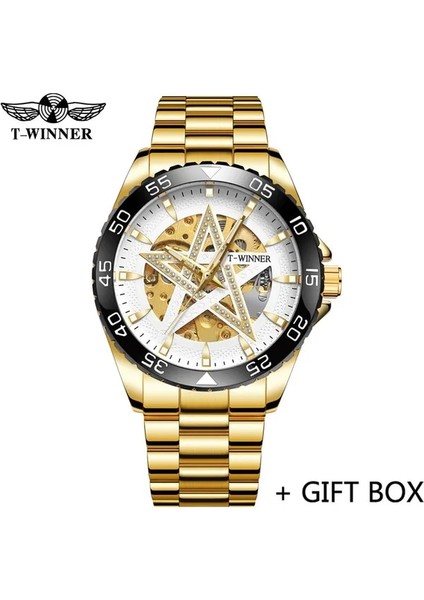 WR819205 Kutusu ile Kazanan Otomatik Mekanik Erkek Kol Saati Askeri Ordu Spor Erkek Saat Üst Marka Lüks Gümüş Adam Izle Hediye 8192 (Yurt Dışından)