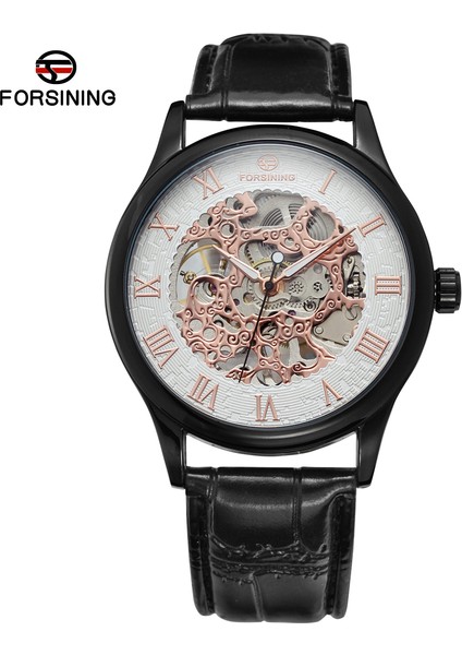 Altın Siyah Forsınıng Basit Rüzgar Içi Boş Roma Dijital Ölçekli Mekanik Hareket Mekanik Saat Dairesel Kemer Erkek ve Kadın Saatleri (Yurt Dışından) modelleri