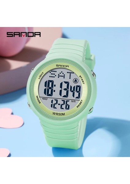 Rose Sanda Büyük Arama Dijital Saat Yeşil LED Elektronik Saatler Moda Trendi Erkekler Saat Lüks Kadınlar Için Izle Montre Sport Homme 2022 (Yurt Dışından) modelleri
