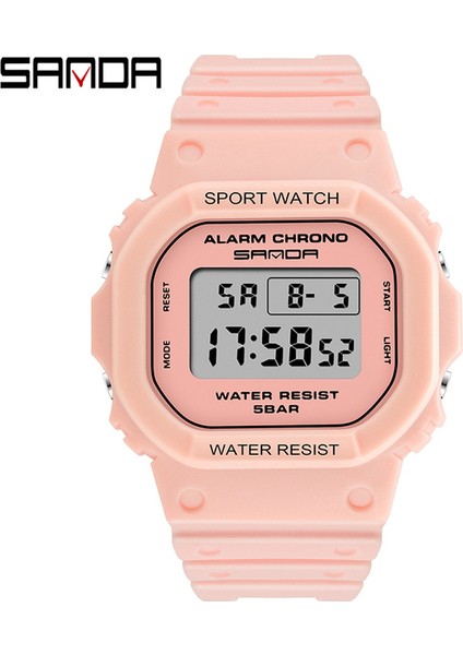 293 Pembe Sanda G Stil Dijital Saat Erkekler Su Geçirmez Ms Izle Spor Erkek Saatler Erkek Kız Elektronik Relogio Masculino Relógio Mulher (Yurt Dışından)