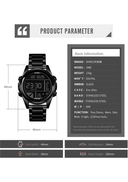 Style2 Kutusu ile Skmeı Moda Erkek Izle Creativty Dijital Saat 3bar Su Geçirmez Stereoskopik Kadran Paslanmaz Çelik 12/24 Saat Montre Homme 1448 (Yurt Dışından)