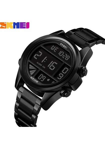 Style2 Kutusu ile Skmeı Moda Erkek Izle Creativty Dijital Saat 3bar Su Geçirmez Stereoskopik Kadran Paslanmaz Çelik 12/24 Saat Montre Homme 1448 (Yurt Dışından)