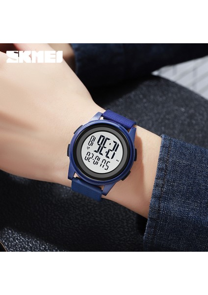 Beyaz Dijital Saat Erkekler Için Lüks Marka Skmeı Erkek Saatler Chrono LED Işık Spor Kol Saati Çalar Saat Erkek Reloj Hombre Montre (Yurt Dışından)