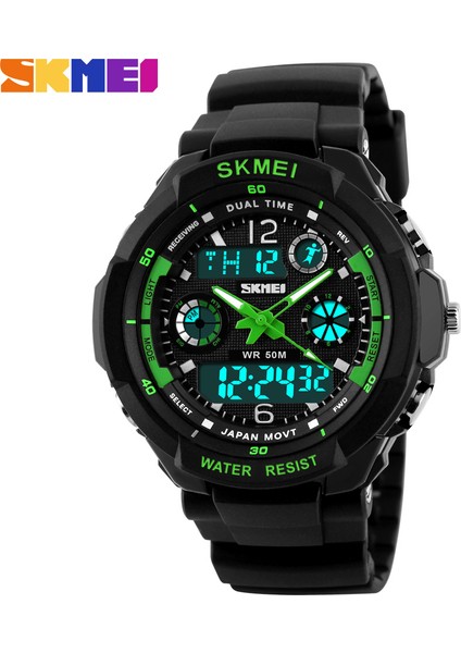 Sarı Skmei Yeni S Şok Moda Erkekler Spor Saatler Skmei Analog Kuvars Dijital Saat Çok Fonksiyonlu Askeri Izle Erkekler Relogio Masculino (Yurt Dışından)