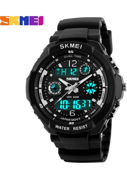 Sarı Skmei Yeni S Şok Moda Erkekler Spor Saatler Skmei Analog Kuvars Dijital Saat Çok Fonksiyonlu Askeri Izle Erkekler Relogio Masculino (Yurt Dışından)