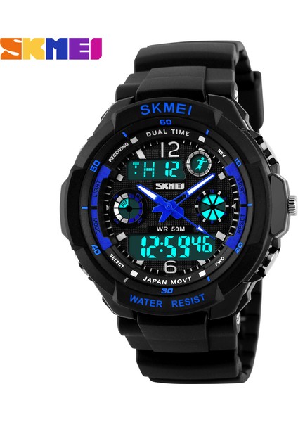 Sarı Skmei Yeni S Şok Moda Erkekler Spor Saatler Skmei Analog Kuvars Dijital Saat Çok Fonksiyonlu Askeri Izle Erkekler Relogio Masculino (Yurt Dışından)