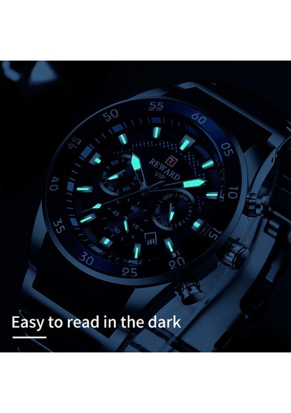 Gümüş Siyah Aracı Ödül Spor Erkek Saatler Lüks Marka Lumious Eller Chronograph Erkek Kol Saatleri Erkek Su Geçirmez Tam Çelik Montre Homme 2021 (Yurt Dışından) indirimleri