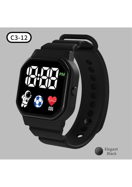 Siyah Saatler 2022 C3-12 Futbol Bilek Saatleri LED Dijital Saat Erkekler Kadınlar Için Spor Saat Elektronik Saat Hodinky Reloj Hombre (Yurt Dışından) fiyatları