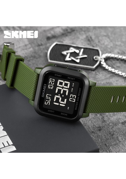 Beyaz Mavi Kutu Erkek Saatler Skmeı Moda Spor Su Geçirmez Dijital LED Geri Sayım Chrono Çalar Saat Erkek Kol Saatleri Reloj Hombre Skmeı Montre (Yurt Dışından) fiyatları