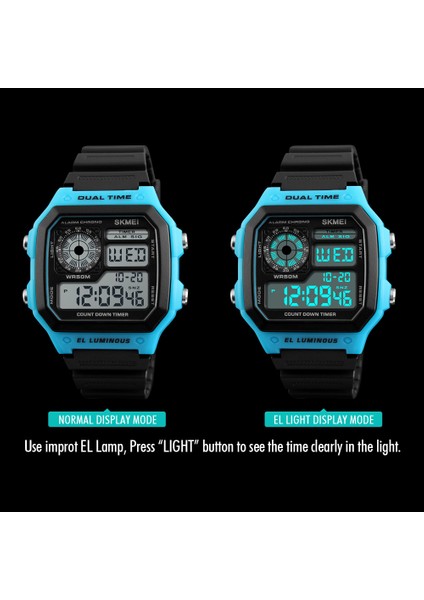 Mavi Ünlü Spor Saat Erkekler LED Dijital Saatler Erkek Saatler Erkek Saati Relojes Deportivos Herren Uhren Reloj Hombre Montre Homme (Yurt Dışından) fırsatları