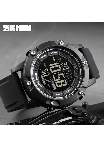 Siyah Skmeı Aydınlık Yeni Spor Özel Kuvvetler Erkek Elektronik Saat Yüzme Su Geçirmez Zamanlama Çalar Saat Erkek Izle BLACK1762 (Yurt Dışından)