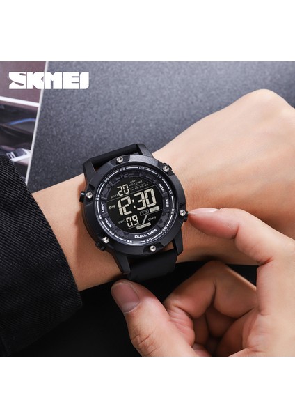 Siyah Skmeı Aydınlık Yeni Spor Özel Kuvvetler Erkek Elektronik Saat Yüzme Su Geçirmez Zamanlama Çalar Saat Erkek Izle BLACK1762 (Yurt Dışından)