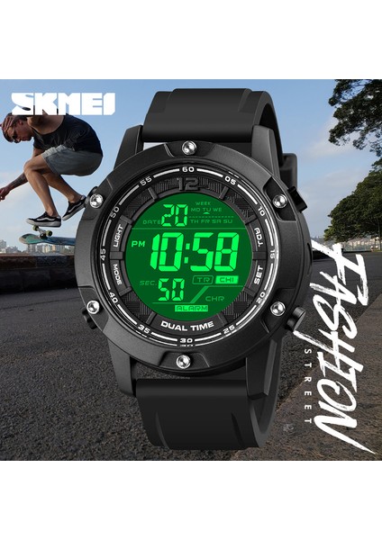 Siyah Skmeı Aydınlık Yeni Spor Özel Kuvvetler Erkek Elektronik Saat Yüzme Su Geçirmez Zamanlama Çalar Saat Erkek Izle BLACK1762 (Yurt Dışından)