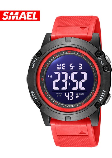 Kırmızı Smael Erkek Izle Moda Spor Saatler Elektronik LED Dijital Su Geçirmez Bilek Saatler Erkekler Için Açık Spor Izle Kronometre (Yurt Dışından)