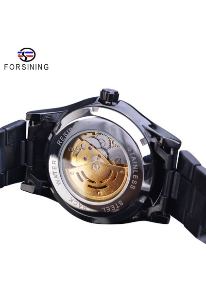 GMT1110-5 Forsining Altın Mekanik Izle Erkek Otomatik 3D Oyma Ejderha Çelik Bant Bilek Saatleri Lüks Üst Marka Kendinden Rüzgar (Yurt Dışından) indirimleri