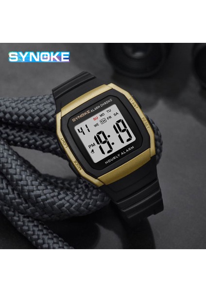 Yeni Altın Synoke Siyah Dijital Saat Erkekler Için LED Işıklı Kronograf Kol Saatleri Hafta Alarm Elektronik Saat Reloj Hombre Klasik Izle (Yurt Dışından) fiyatları